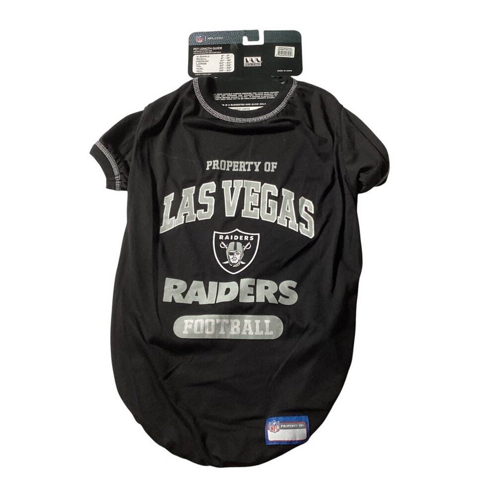 NFL: Pets First Las Vegas Raiders Pet Black T-shirt, Size XL